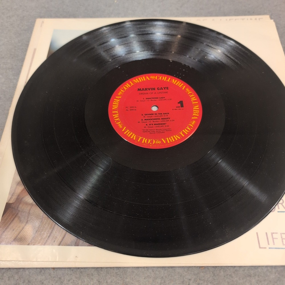 Marvin Gaye Dream of a Lifetime Vinyl LP Columbia FC 39916 1985 Soul Funk R&B - Picture 3 of 6